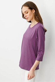 Resim Desen Kadın Penye 26YDSN23790 - Saks / XL 