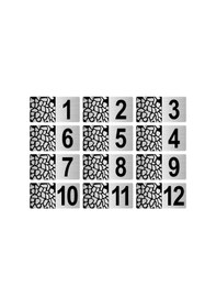 Resim Özarslan Dizayn Metal Kapı Masa Dolap Posta Kutusu Numarası 4x8 Cm Gümüş Renk (1…12) 