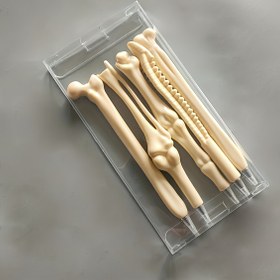 Resim 5'li Kemik Şeklinde Tükenmez Kalemler, Ergonomik Oval Tasarım, Orta Nokta, Geri Çekilebilir Plastik Kalemler, Hemşireler, Doktorlar, Ofis, Tıbbi Defterler İçin İdeal 