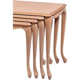 Resim Zigon Lükens Aslan Oyma Model Sehpa Ham Torna Kayın Heybetli Aya 