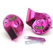 Resim Symbee 12v Çift Tonlu Salyangoz Klöni, Elektrikli Araçlar/motosikletler İçin Uygun, 115db Yüksek Ses, 2 Adet, Gül Kurusu Rengi 