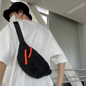 Resim Sevimli Pati Desenli Bel Çantası, Basit Moda Tasarımı, Dayanıklı Naylon Malzeme, Pratik ve Kullanışlı, Elde Yıkan veya Profesyonel Kurutma Temizliği Bakım Talimatları ile, Evcil Hayvan Sevgilileri ve Açık Hava Aktiviteleri için 
