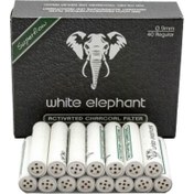 Resim KOOP White Elephant Aktifkarbon Filtre 9mm 40lı Pipo Filitresi 