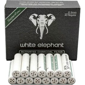 Resim KOOP White Elephant Aktifkarbon Filtre 9mm 40lı Pipo Filitresi 