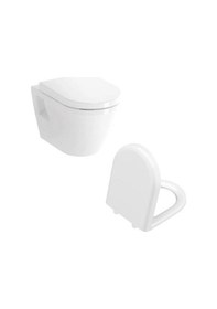 Resim VitrA İntegra Rim-ex Kanalsız Asma Klozet + VitrA Duroplast Yavaş Kapanır Kapak 