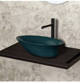 Resim Lena - Tezgah Üstü Porselen Lavabo Yeşil Outlet - Eh-4610my- Diğer 