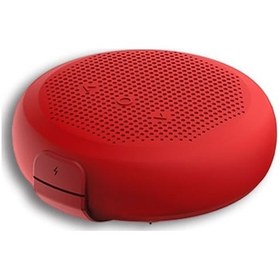 Resim Kırmızı Mini Taşınabilir Bluetooth Hoparlör, Ipx7 Su Geçirmez, Tws İkili Bağlantı, 500mah Pil, 5 Saat Çalma Süresi, Mikrofonlu Elsiz Arama 