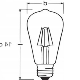 Resim Hakay 4W Dim Rustik LED Ampul, Sarı Işık 