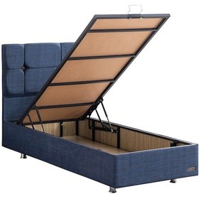 Resim Marta Çift Kişilik Baza Başlık Deluxe Yatak Seti - Lacivert 140 x 190 