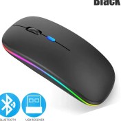Resim Jingyi Bluetooth 5.0 Kablosuz Fare Dizüstü Bilgisayar Pc Macbook Oyun Faresi 2.4 Ghz USB Şarj Edilebilir Rgb Işık Güç Göstergesi (Yurt Dışından) 