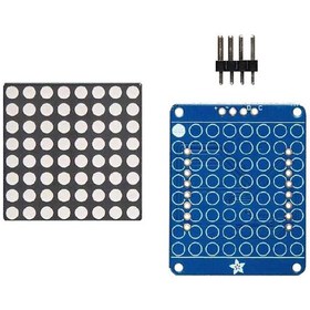 Resim 8X8 1.2 Inch Küçük I2C Bağlantılı Led Matris (Kırmızı) 