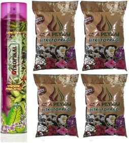 Resim Sinek Yapmayan Toprak. Organik Çiçek Toprağı. Yaprak Parlatıcı 