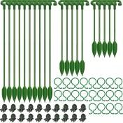 Resim VintageVo 60PCS Bitki Destekleri Set - 20 Paket Çiçek Bitki Bahçesi Çubukları (3 Boyut), 20 Bitki Destek Klipleri ve 20 Orkide Klipsleri (Yurt Dışından) 