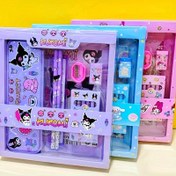 Resim Sanrio 12 adet My Melody & for Kuromi Çocuklar için Kırtasiye Hediye Seti: Plastik Cetvel ve Silgi, Doğum Günü, Parti Hediyeleri, Okul Malzemeleri ve Ödüller için Mükemmel - Kolej Cetveli, Tüy Yok 
