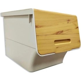 Resim Geseus Motek Patateslik Soğanlık Sepeti Oyuncak Kutusu Tekerlekli Organızer Çok Amaçlı Kutu 1X12LT-BAMBU+KREM 