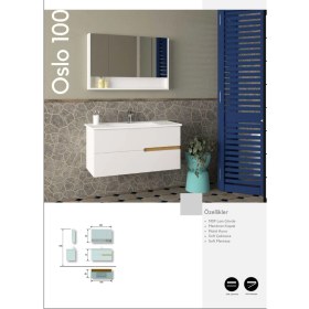 Resim Evros Oslo 100 cm Banyo Dolabı 