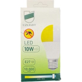 Resim Uzlight 10 Watt Sinek Kovucu Tasarruflu LED Ampul E27 Beyaz, Sarı 