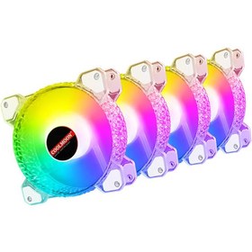 Resim Coolmoon 120Mm Rgb Pc Kasa Fanı Elmas Yüzeyli 6Pin 