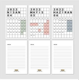 Resim 2026 Masa Takvimi Kırmızı 