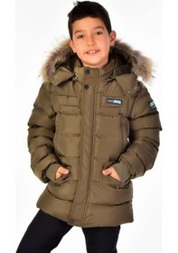 Resim Benitto Kids Natürel Kürklü Erkek Çocuk Şişme Mont 51246-haki Haki 