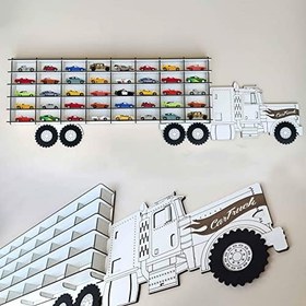 Resim 1/64 Tır Modeli Beyaz Hobi Oyuncak Araba Rafı 