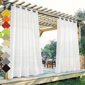 Resim 2'li Set Bahçe Perdesi, UV ve Solmaya Dayanıklı, Pergola, Veranda, Teras için Güneşlik ve Mahremiyet Perdesi 