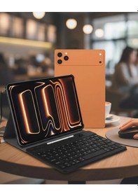 Resim Tablet Bilgisayar Klavyeli Çok Amaçlı Eğitim İş Ve Eğlence Uyumlu Beyaz 