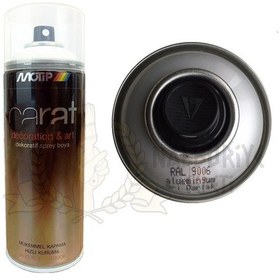Resim Motip Carat Parlak Alüminyum Gri Sprey Boya 400 ML - Ral9006 
