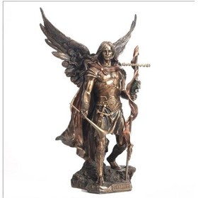 Resim Aziz Gabriel Bronz Melek Heykel Biblo Dekor 