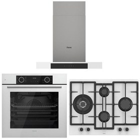 Resim Ferre D101 - ED076-WFA - XE63CB Fryart Beyaz Ankastre Set 