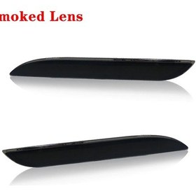 Resim Ijdm 12v Kırmızı Led Araba Arka Tampon Reflektör İşıkları 2015-2017 Ford Smoked Lens Smoked Lens 