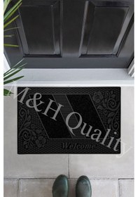 Resim Çiçekli Modeli Welcome Yazlı Kapı Önü Paspası Hoş Geldiniz 