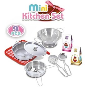 Resim Mini Metal Mutfak Seti 9 Parça 