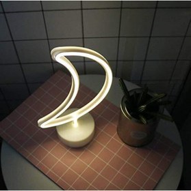 Resim Çılgıntrend Ay Tasarımlı Neon Led Masa Ve Gece Lambası 