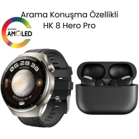 Resim sanalticaretiniz Watch HK 8 Hero Pro Akıllı Saat ve Air 99 Pro Bluetooth Kulaklık 