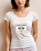 Resim Filurya Geniş Yaka Tişört 