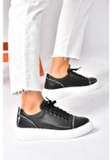 Resim Fox Shoes Siyah Taş Detaylı Günlük Spor Ayakkabı Sneakers P274049309 Siyah 