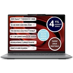 Resim Lenovo IP5 Pro 14AHP9 83D3002QTR AMD Ryzen 7 8845HS 14" 32GB RAM 1tb SSD 120Hz FreeDOS Laptop 