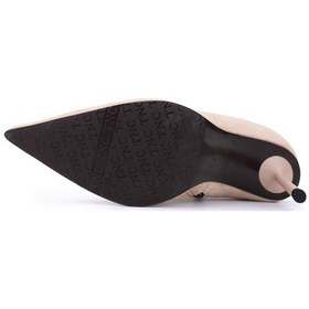 Resim Tamer Tanca Kadın Hakiki Deri Bej Topuklu Bot 1138 5109 Bn Bot Sk25-26 Bej Mts Suet Bej 