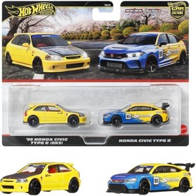 Resim HOT WHEELS Premium Car Culture 2'li 99 Honda Cıvıc Type R (Ek 9) & Honda Cıvıc Type R HBL96 JBL00 