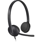 Resim Logitech H340 Mikrofonlu Stereo Kulaklık, Gürültü Azaltmalı Ayarlanabilir Mikrofon, Döner Kulak Dolg 