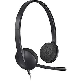 Resim Logitech H340 Mikrofonlu Stereo Kulaklık, Gürültü Azaltmalı Ayarlanabilir Mikrofon, Döner Kulak Dolg 
