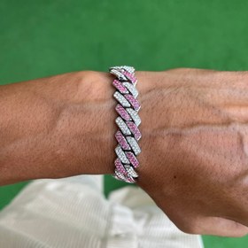 Resim RICH PINK DIAMOND MIAMI BRACELET 14mm 