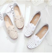 Resim Beyaz Kadın Ayakkabı Loafer'lar Kadın Flats Makosenler Ayakkabı Kadın Hakiki Deri Ayakkabı Beyaz 