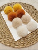 Resim Kız Çocuk/bebek 4'lü Peluş Ponpon Bandana Seti 