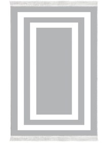 Resim Alanur Home Eko Trend Djt Yıkanabilir Kaymaz Taban 3 Lü Yatak Odası Takımı 2229m Bordürlü Gri Beyaz 