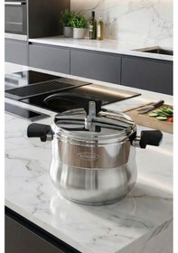 Resim Gökdil Bonera Special Paslanmaz 10lt Düdüklü Tencere Gümüş 