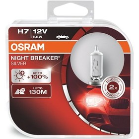 Resim Osram H7 Night Breaker Silver %100 Fazla Işık Takım - 2 Ad 