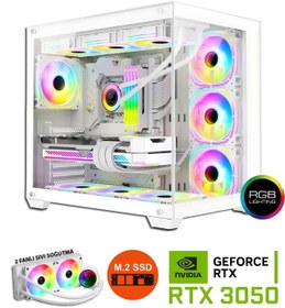 Resim DMC N294 (PUBG,GTA 5) Ryzen 7 5700x 32gb Ram,1tb M2,rtx3050,sıvı Soğutmalı,oyuncu Masaüstü Bilgisayar 