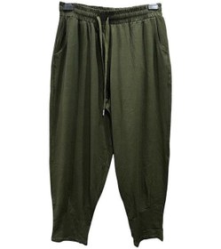Resim Petunya Butik Paça Pensli Viscon Pantolon Haki Yeşili 